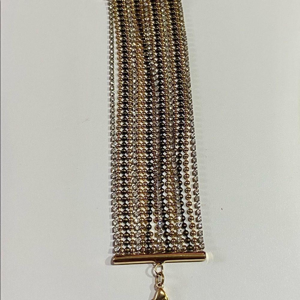 Multi strand rhinestone bracelet - Picture 2 of 4